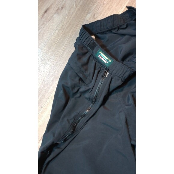 Vintage LL Bean Pants Womens XL Black Windbreaker Nylon Full Zip Extra Large - Picture 6 of 16